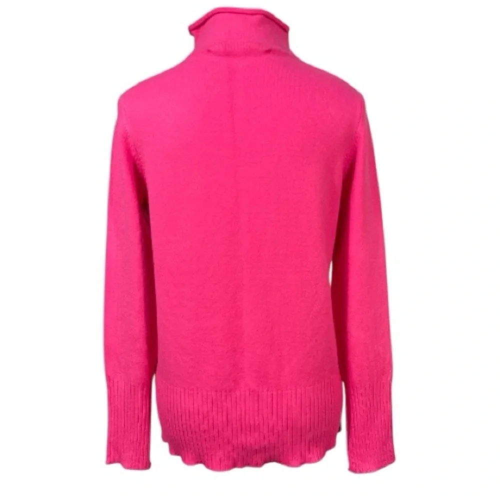 French Connection Women’s Vibrant Pink Turtleneck Sweater Size M Soft Knit EUC